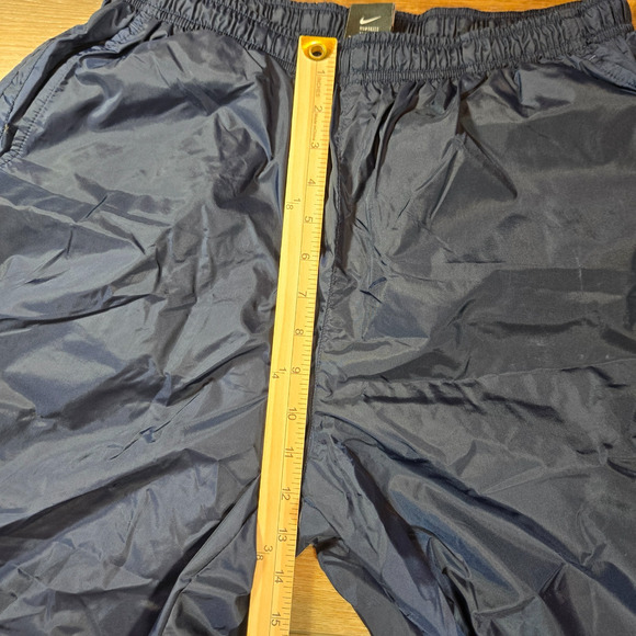 Vintage Nike Men’s Large Navy Blue Nylon Swishy Sweatpants Cotton Lined Track - Picture 8 of 15